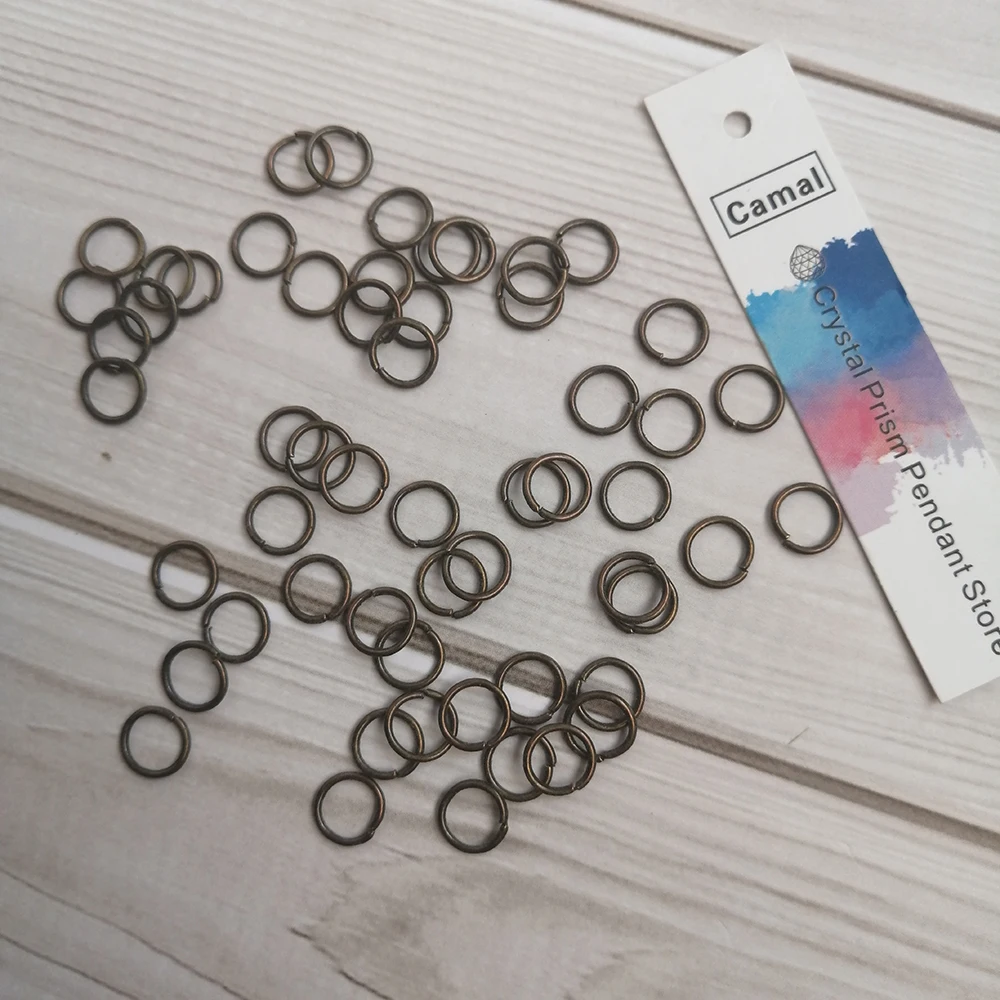 

Camal 200pcs 7mm Metal Jewelry Finding Open Single Loops Jump Rings & Split Ring for Diy Jewelry Making Connector Findings