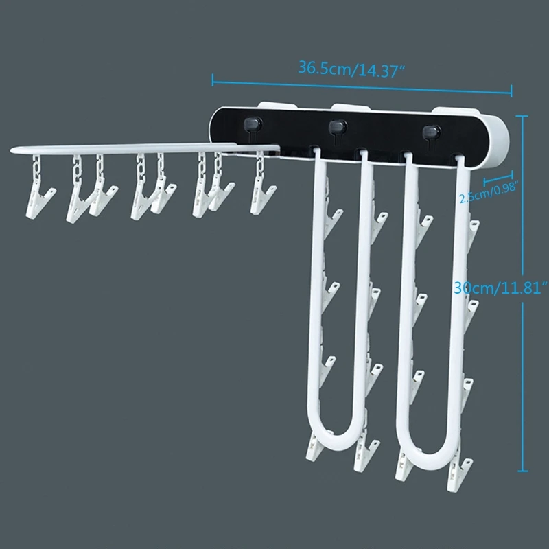 

OOTDTY Portable Multi-function Pants Hanger Hanger Clothes Dry Rack Organizer Household Accessories Tools