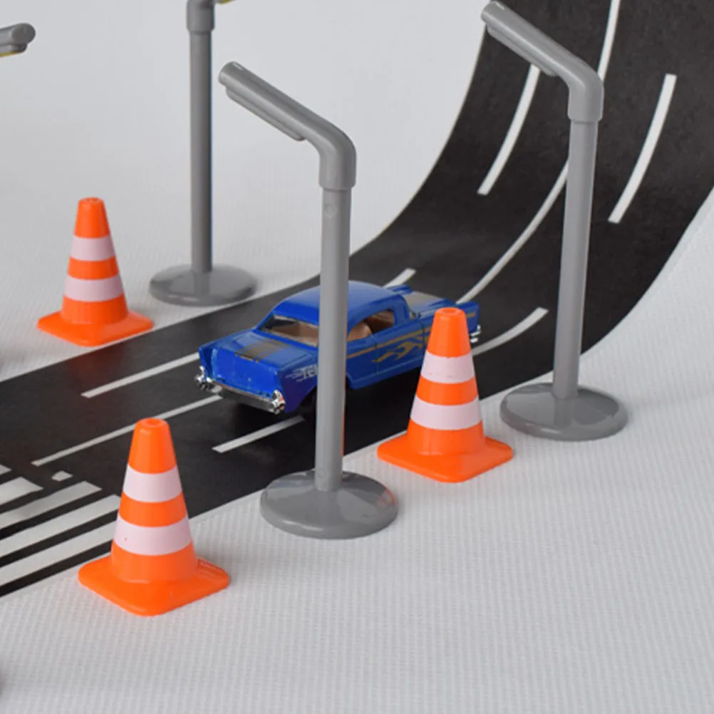 7/14pcs Mini Plastic Traffic Road Cones Toys Training Roadblock Signs Children Educational Toy Kindergarten Teaching Aids | Игрушки и