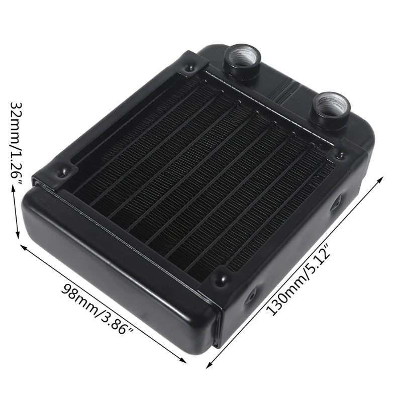 Радиатор для компьютера с водяным охлаждением 18 труб алюминиевый теплообменник