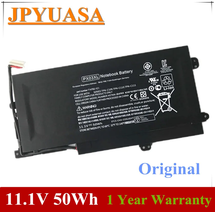 7XINbox 11 1 V 50wh Оригинальная батарея для ноутбука PX03XL HP ENVY 14 Sleekbook HSTNN LB4P 714762 2C1|battery for