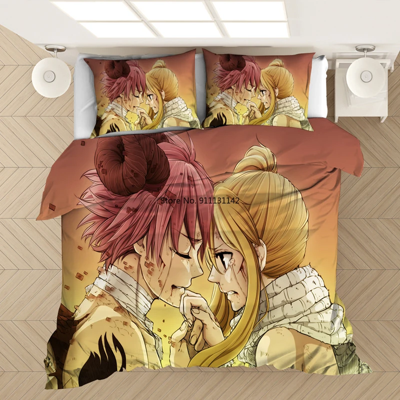 FAIRY TAIL постельное белье с аниме комплект пододеяльников наволочек постельного