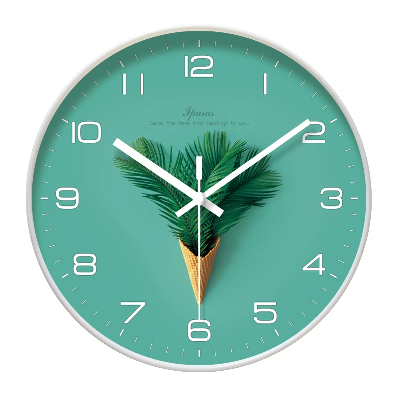 

Round Creative Mute Modern Design Large Wall Clock Clocks for Home Kitchen Living Room Decor Battery Operated Silent