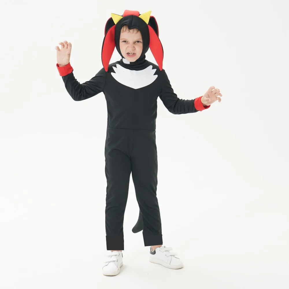 

Game Figure Toys Sonic The Hedgehog Costume for Boys Jumpsuit Mask Halloween Costumes Cosplay Anime Disfraces Kids Dress Up