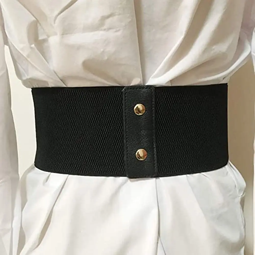 

Wide Waist Belt for Women PU Leather Slimming Body Ladies Dress Belt Elastic Corset Waistband Female Decorative Waist Strap