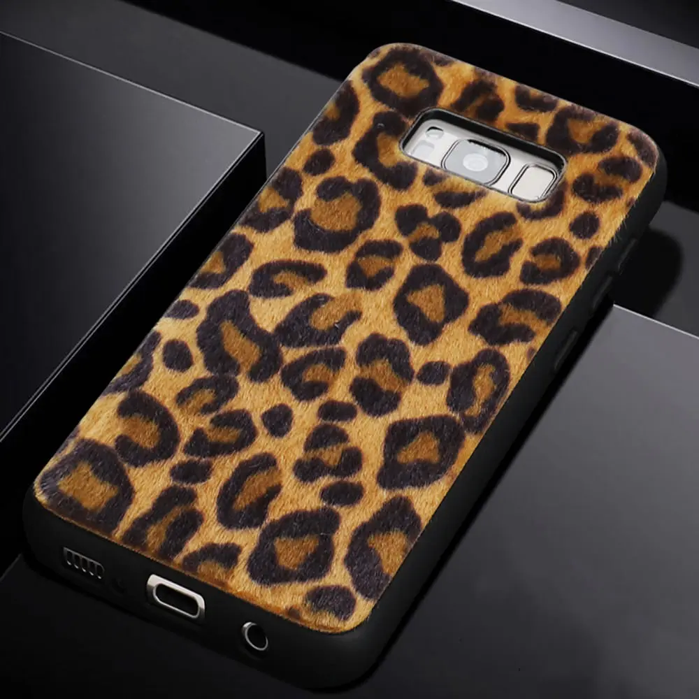 LAPOPNUT чехол для Samsung Galaxy S9 S8 Plus Note 8 9 модный теплый плюшевый леопардовый узор