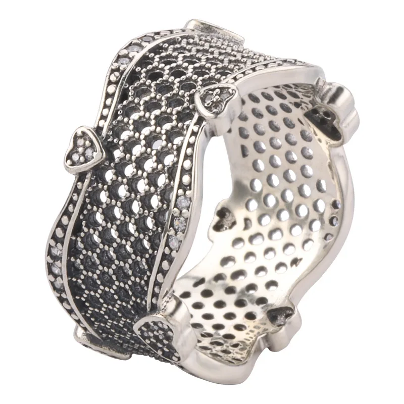 Женское Обручальное кольцо в стиле ретро из стерлингового серебра 925 пробы