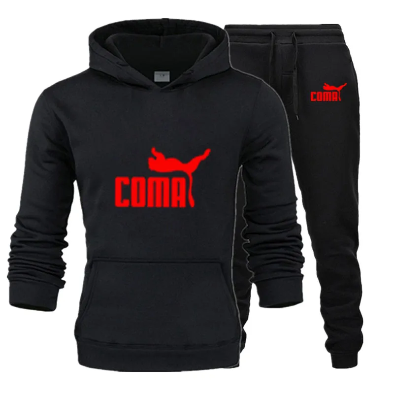 

Men's Hot Style 2020 Winter Hooded Casual Sweater Two-Piece Men's Printed Tracksuit Set Men's Clothing
