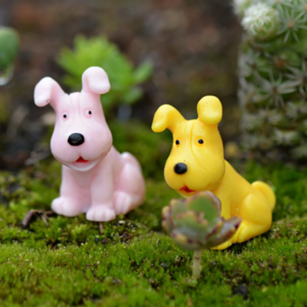 Полимерная Миниатюрная модель мини собаки статуэтка куклы садовый ландшафт