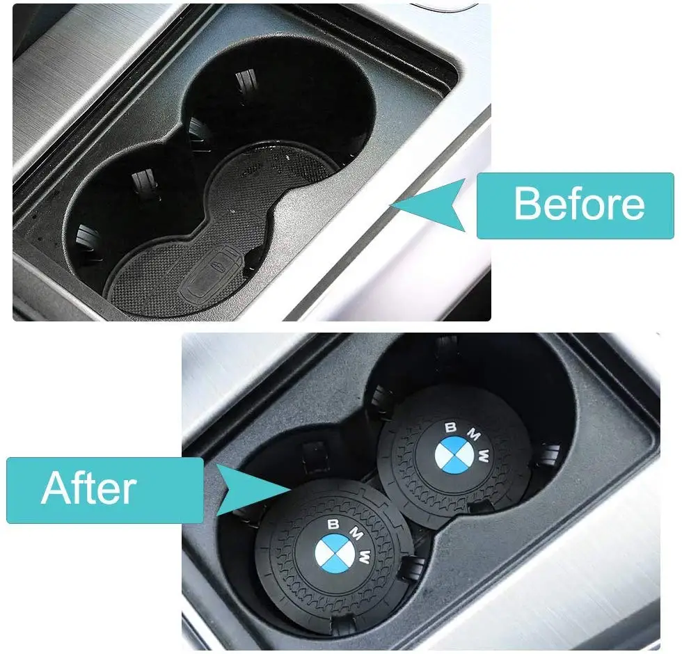 2 шт. подставка под чашку с логотипом автомобиля аксессуары для BMW