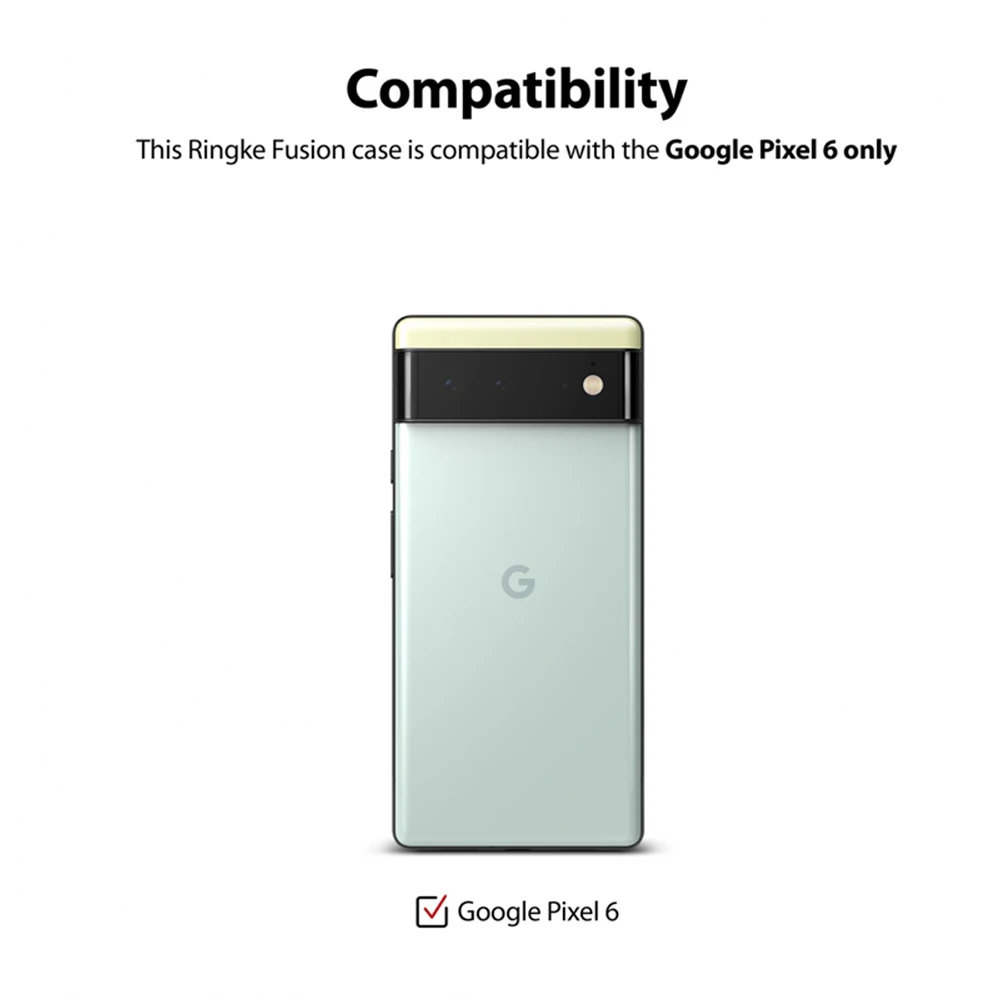 Funda Ringke Fusion dise&ntilde;ada para Google Pixel 6, carcasa con marco de Tpu suave y cubierta h&iacute;brida trasera dura transparente-5