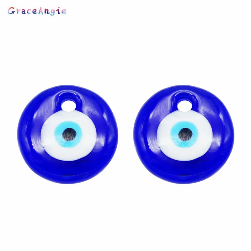 

2PCS Turkish Blue Evil Eye Beads Charms 30*6MM Necklace Pendant Vintage Jewelry 1pc Necklace Earrings Bohemia Evil Eye Gift Blue