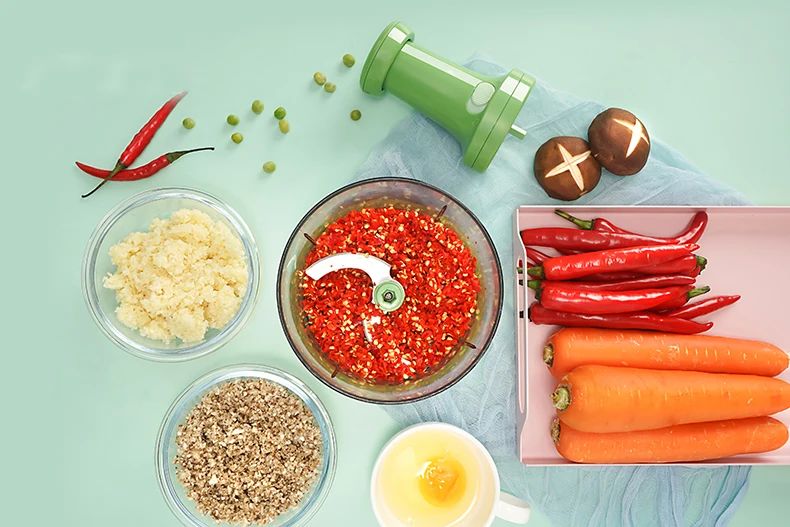 

Vegetable Shredder Processor Dehydrated Meat Grinder Multi-Function Blender Egg White Whisk Garlic Meats Manual Household