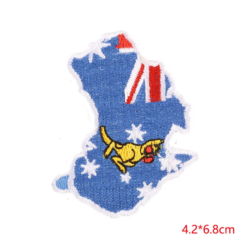 Flag Map Patch Iron on Patches for Clothing Heat Transfer Stripe Sew Sticker Clothes Embroidered Garment DIY G | Дом и сад