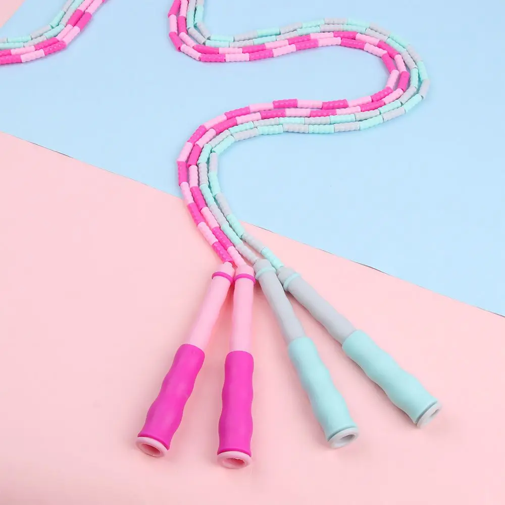 Adjustable Gym PVC Exercise Kids Adults Tangle-Free Beaded Jump Rope Weight Loss Bamboo Jumping Fitness Equipment | Спорт и