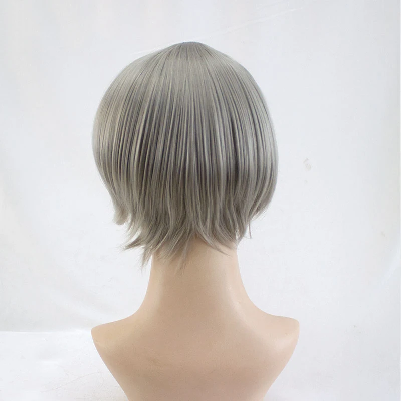 Haikyuu! Парик для косплея Sugawara Koushi короткие серые парики из высокотемпературных