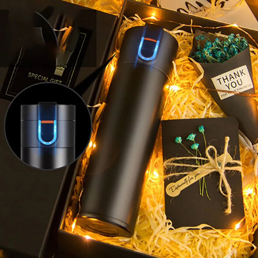 Интеллектуальный светодиодный термос кружка для бутылок большая из нержавеющей