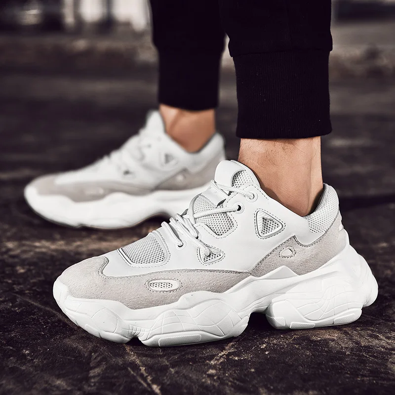 Модные трендовые кроссовки для бега Yeezys мужские на платформе повседневная обувь