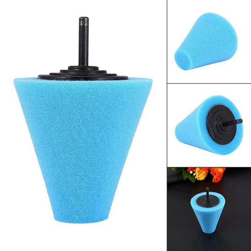 

Shank Sponge Cone Foam Wool Buffing Ball & 1 Set Polishing Pad