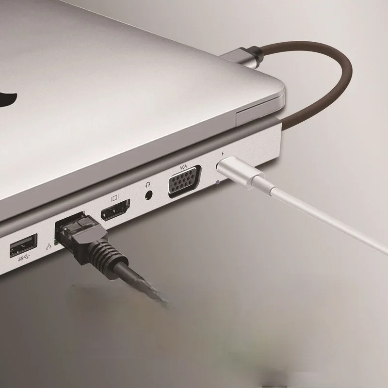 usb c hub type c adapter 11 in 1 87w charger port 4k hd vga sd tf card reader 4 usb3 0 ports laptop accessories for macbook pro free global shipping