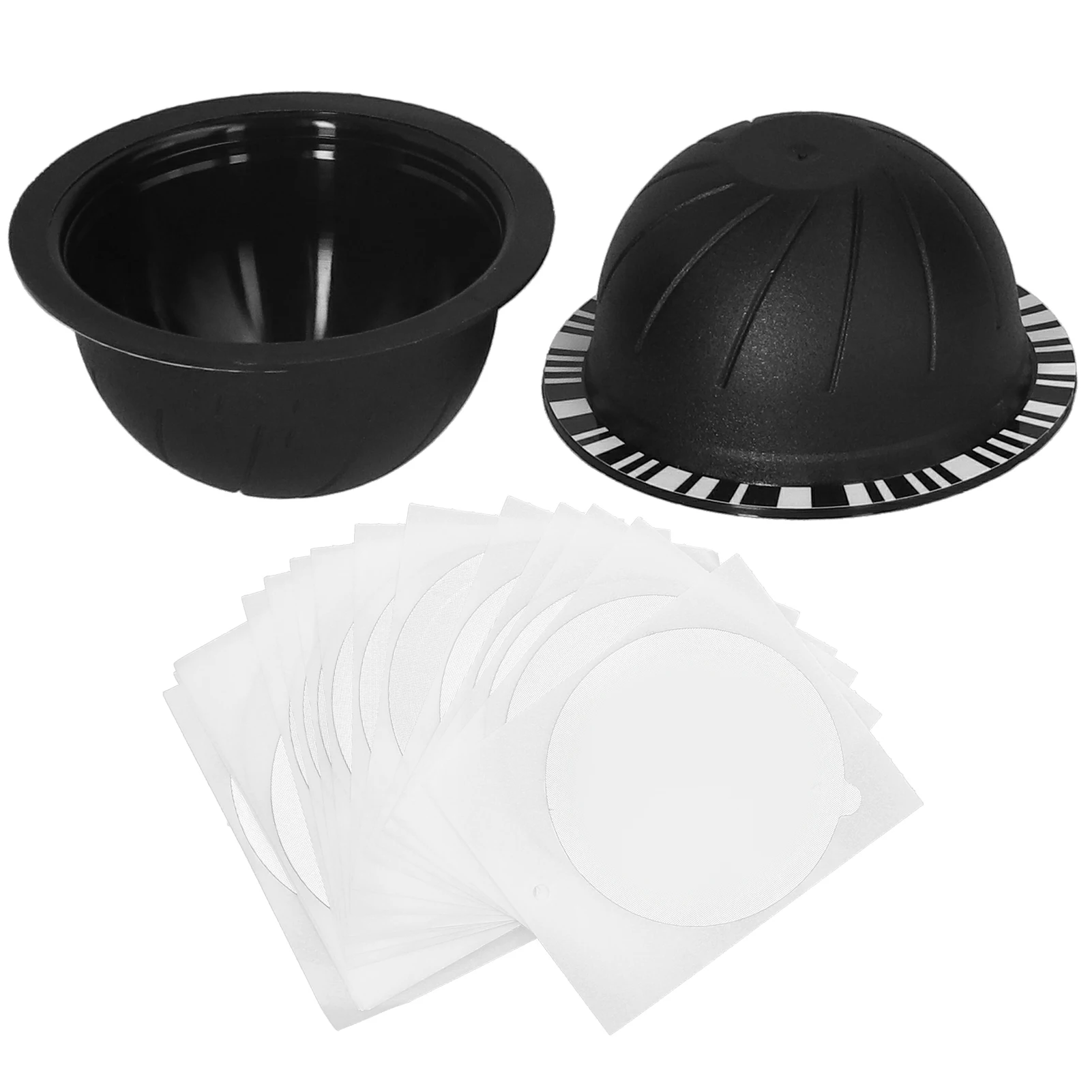 

230ml Coffee Capsule Filter Cup with Disposable Aluminum Foil Accessory for Nespresso Vertuo friendly Coffee Accessories Reusabl