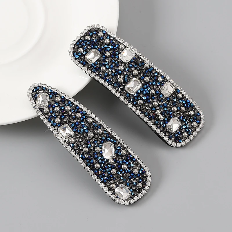 

1/2PCS/Set Shining Crystal Women Hairpins Rhinestone Barrettes Trendy Geometric Hair Clip Girls Hairgrip Hair Accessories