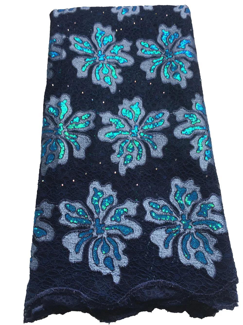 Teal green lace Высококачественная кружевная ткань с сеткой и блестками, Новое поступление, кружевная ткань для свадебного платья, африканская ткань, Лидер продаж - Цвет: Teal green lace