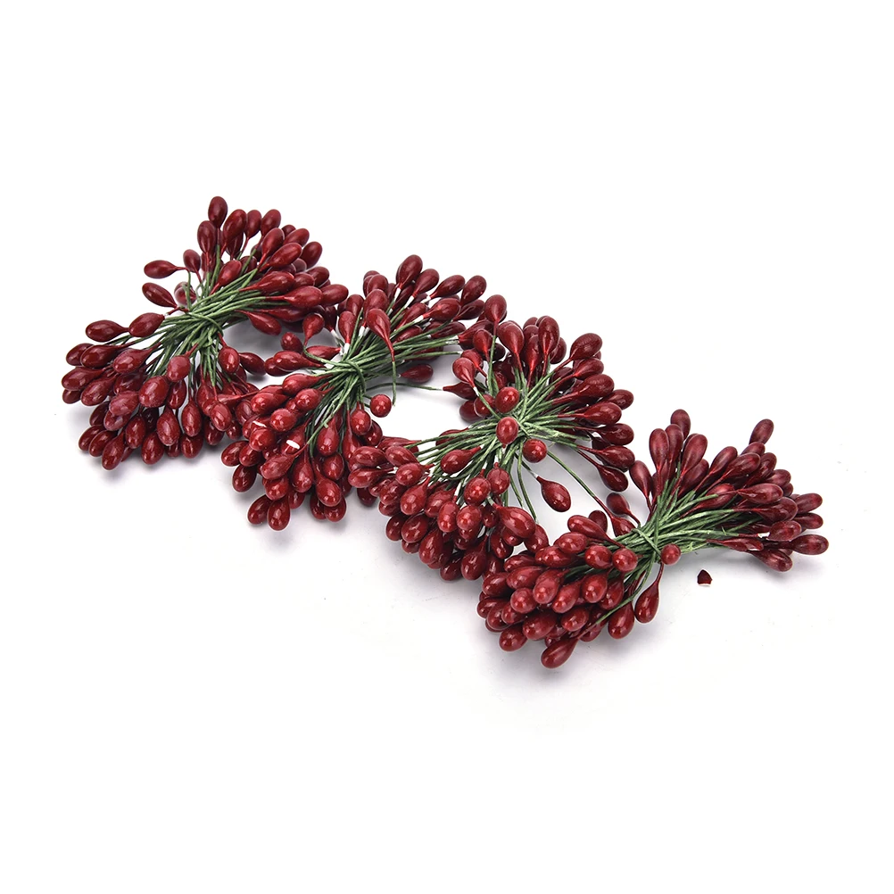 100 головка Мини Поддельные фрукты стекло ягоды Искусственный Красный Гранат