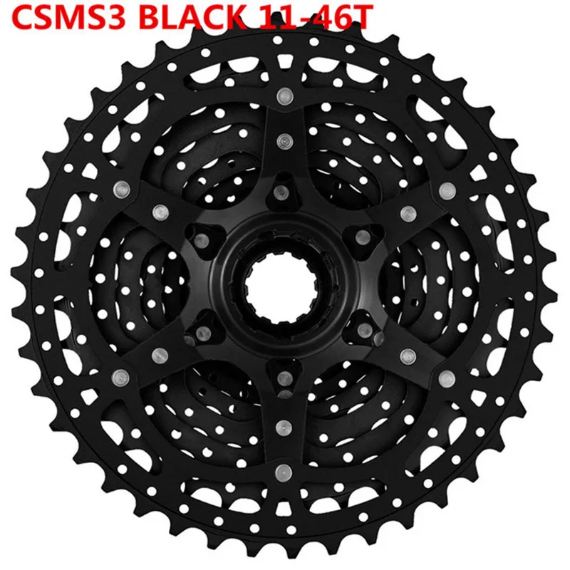 Sunrace 10 скоростная кассета CSMS3 CSMX3 11-40 т 42 46T велосипедная кассета для Shimano SRAM маховик 11-40 11-42 11-46 10s кассета хорошее - Цвет: MS3 11-46T Black