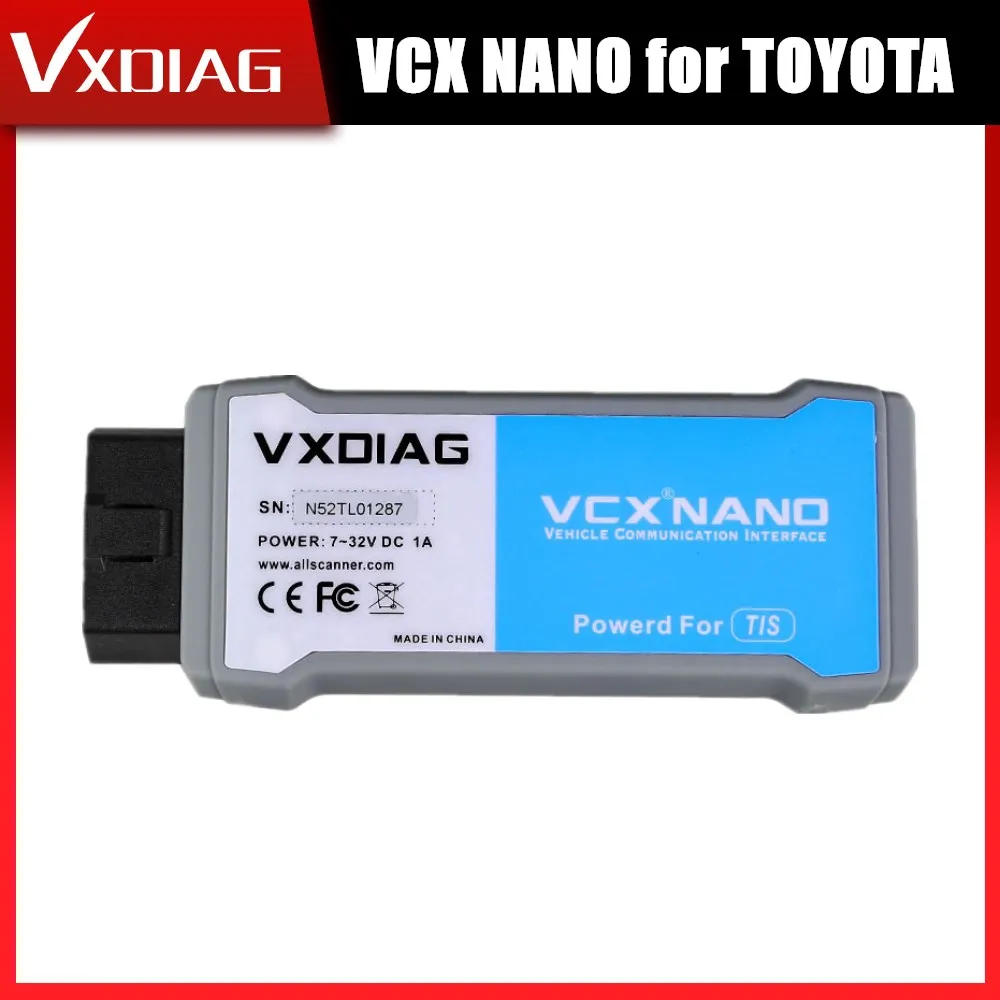 

VXDIAG VCX NANO Diagnostic Tool for TOYOTA TIS Techstream V15.00.026 Compatible with SAE J2534 OBD2 Code Scanner