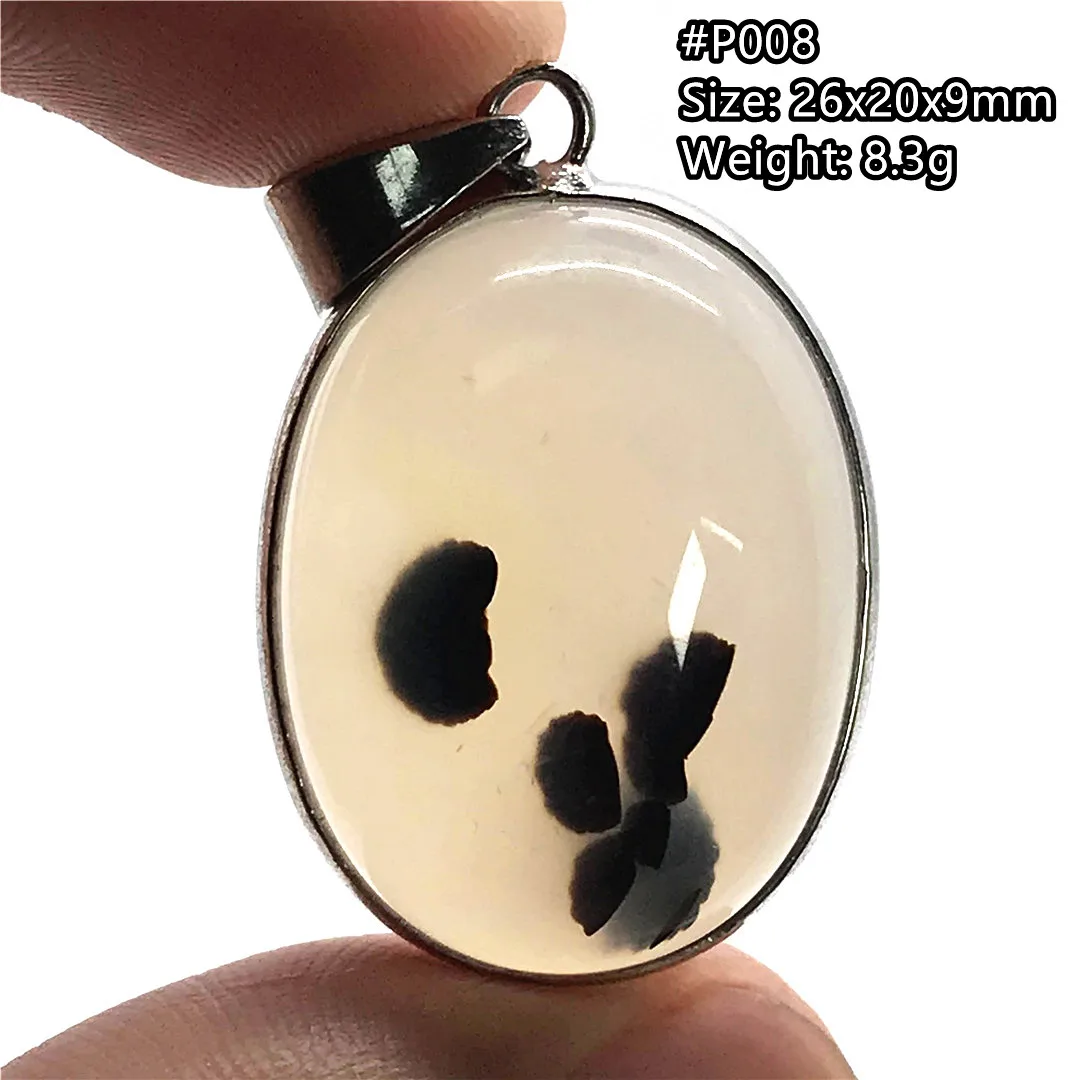 

Top Natural Chalcedony Pendant Jewelry For Women Lady Men Silver Healing Love Luck Gift Beads Oval Stone Crystal Gemstone AAAAA