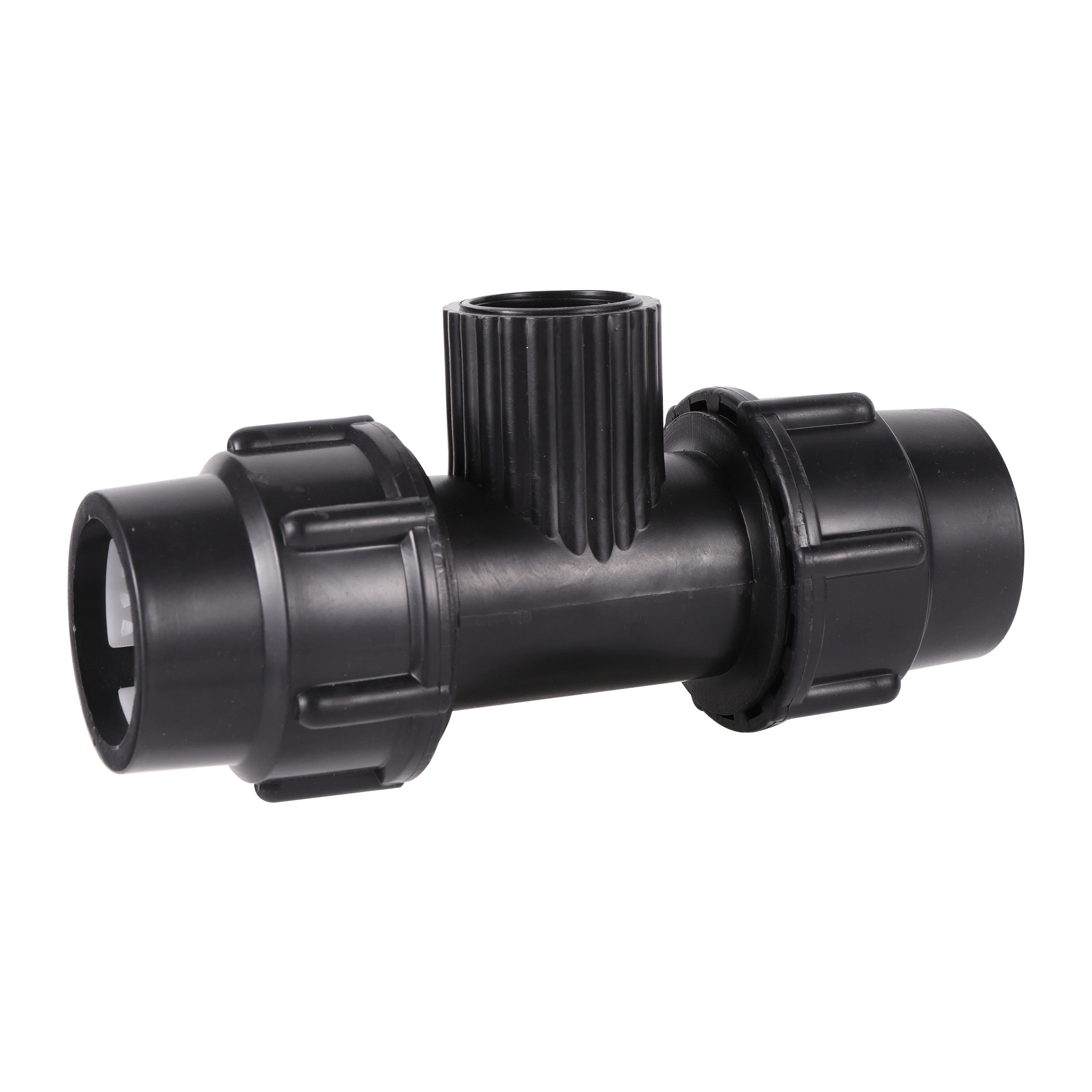 Black 1/2" 3/4" 1" Thread to 20/25/32mm HDPE Pipe Connector PE PVC Irrigation Tube Tee 3-Way Conversion Locked Joint | Дом и сад