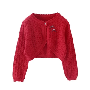 -Весеннее платье для девочек, верхняя одежда для мальчиков из хлопчатобумажной ткани желтого цвета, кардиган, свитер, куртка для маленьких девочек Детская От 1 до 4 лет Детская одежда RKC195103E