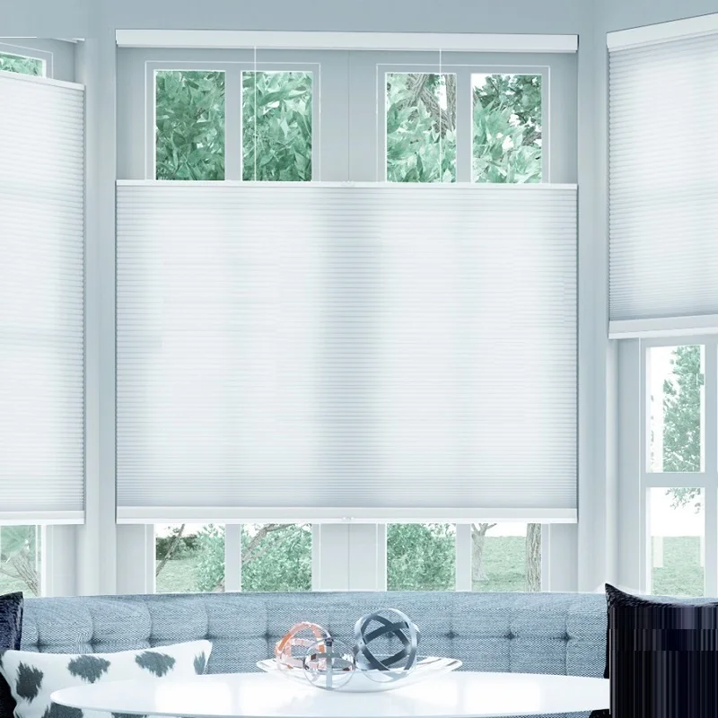 Беспроводные сотовые жалюзи шторы Плиссированные Шторы для окон (верхний нижний