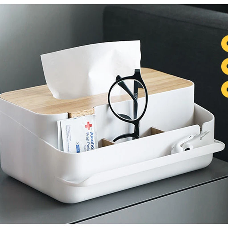 

New Creative Phone Holder Tissue Boxes Desktop Household Multifunction Napkin Holder Office Sundries Remote Control Storage Box