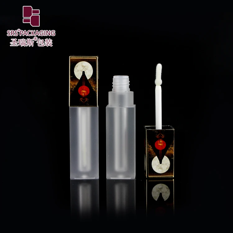 

Factory direct sale high-end transparent luxury lip gloss packaging square lip gloss tube container