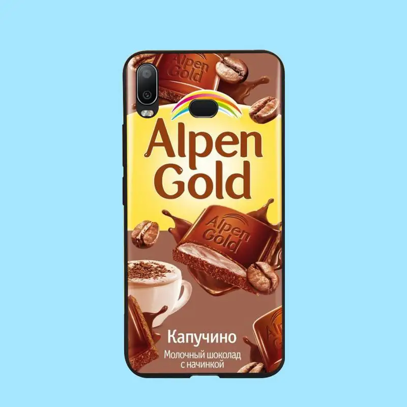 CUTEWANAN Wonka Bar с золотым билетом Alpen Золотой шоколадный чехол для телефона Samsung A10 A20 A30