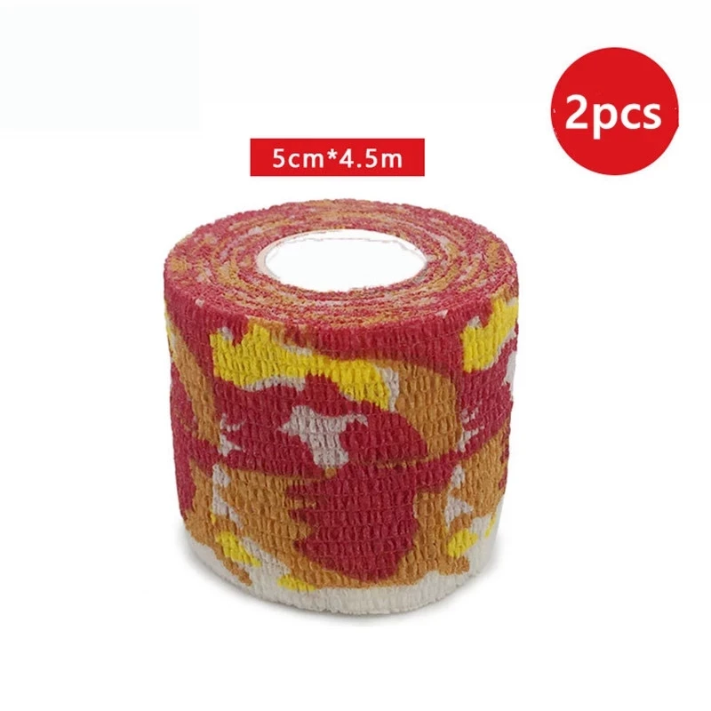 

2 pcs Self-adhesive Outdoor Sport Basketball Elbow Ankle Wrist Knee Bracer Elastic Bandage