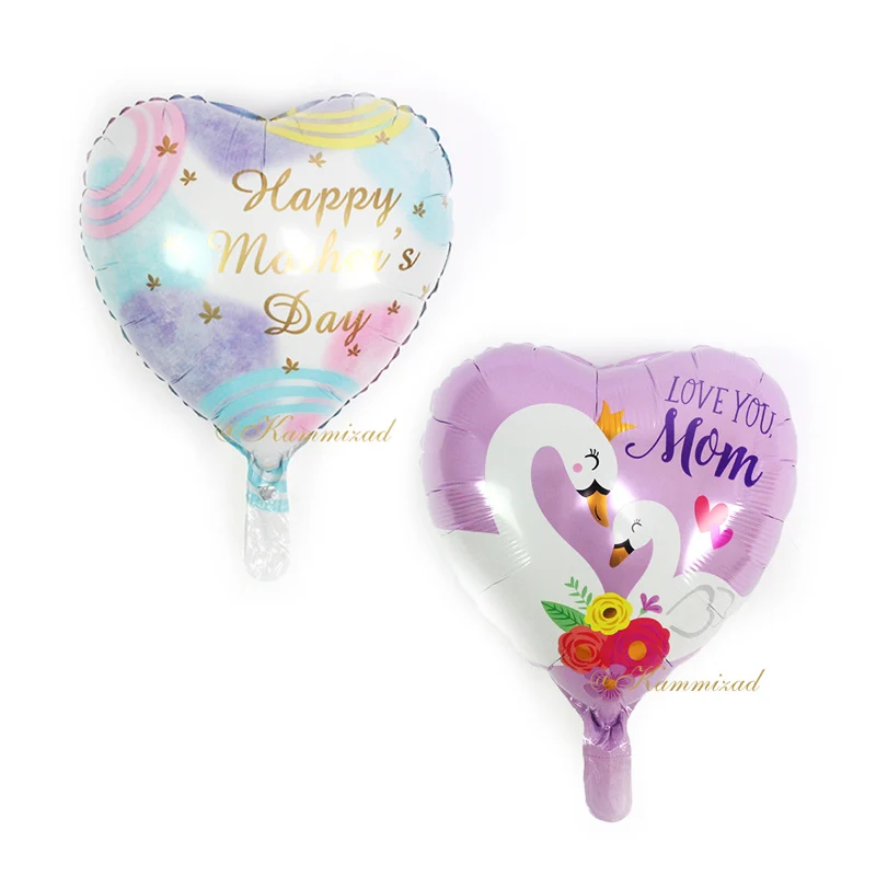 18 дюймов Лебедь день матери сердце фольгированный шар женщина Сюрприз подарок
