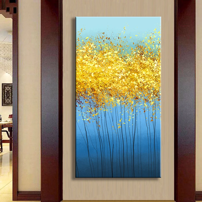 

POP Hot sale wedding decoration Hand-painted oil painting on canvas wall art home decor for living room Entrance no framed
