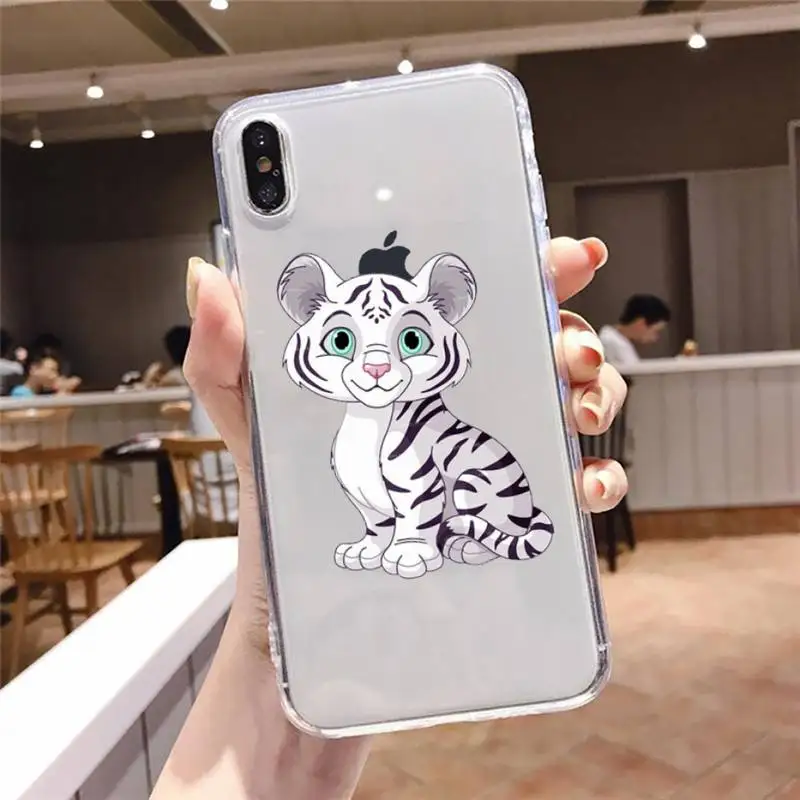 

Leopard cartoon cute Phone Case Transparent soft For iphone 5 5s 5c se 6 6s 7 8 11 12 plus mini x xs xr pro max