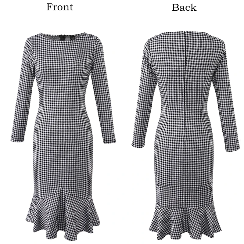 Vfemage женские элегантные винтажные Pinup одежда для работы, офиса, бизнеса, повседневные Коктейльные Вечерние облегающие платья-карандаш, платье русалки 1053