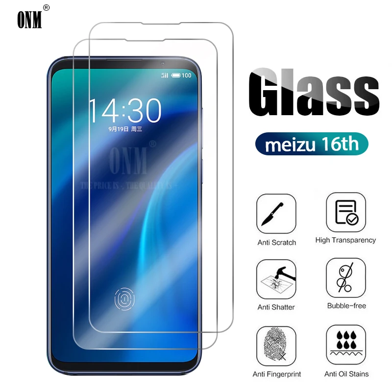 10 шт закаленное стекло для Meizu 16 Защитная пленка экрана 16th 5 0|Защитные стёкла и