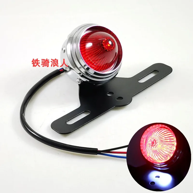 

Motorbike Rear Indicator Retro Brake Lights Motorbike Signal Metal Support Waterproof Modified Accessories Universal