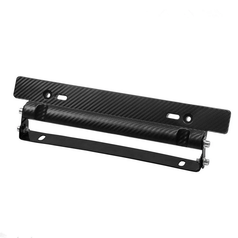 

Universal Race Carbon Fiber Look License Plate Frame Adjust Angle Mount Bracket fit for Toyota Corolla Camry Vios
