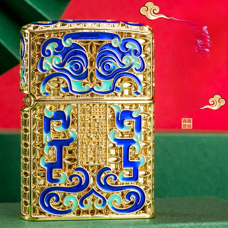 Роскошный и элегантный подарок на удачу керосиновая зажигалка Золотая проволока