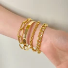 Набор женских браслетов ZOVOLI в стиле панк, из 4 частей, толстая цепочка из тяжелых металлов