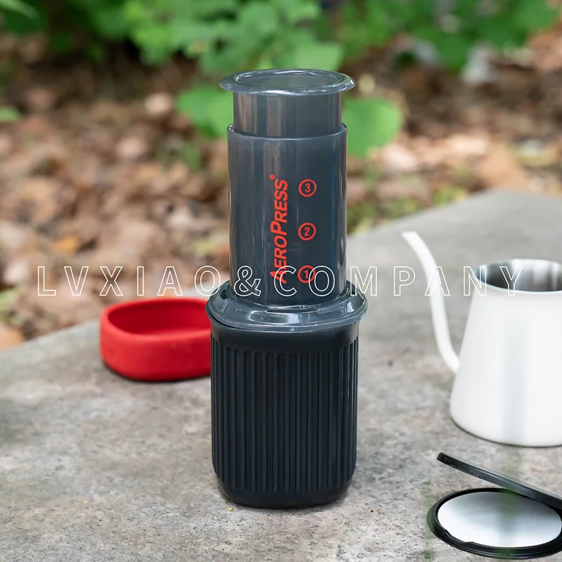 

Aeropress Go New Portable Travel Coffee Maker /Fifth Generation Standard Edition 15oz with 350 Paper Filters