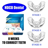 3 шт./компл. зубные скобы для выпрямителя зубов Ортодонтическое приспособление поддельные Ортодонтические для выравнивания зубов 3 фазы для...