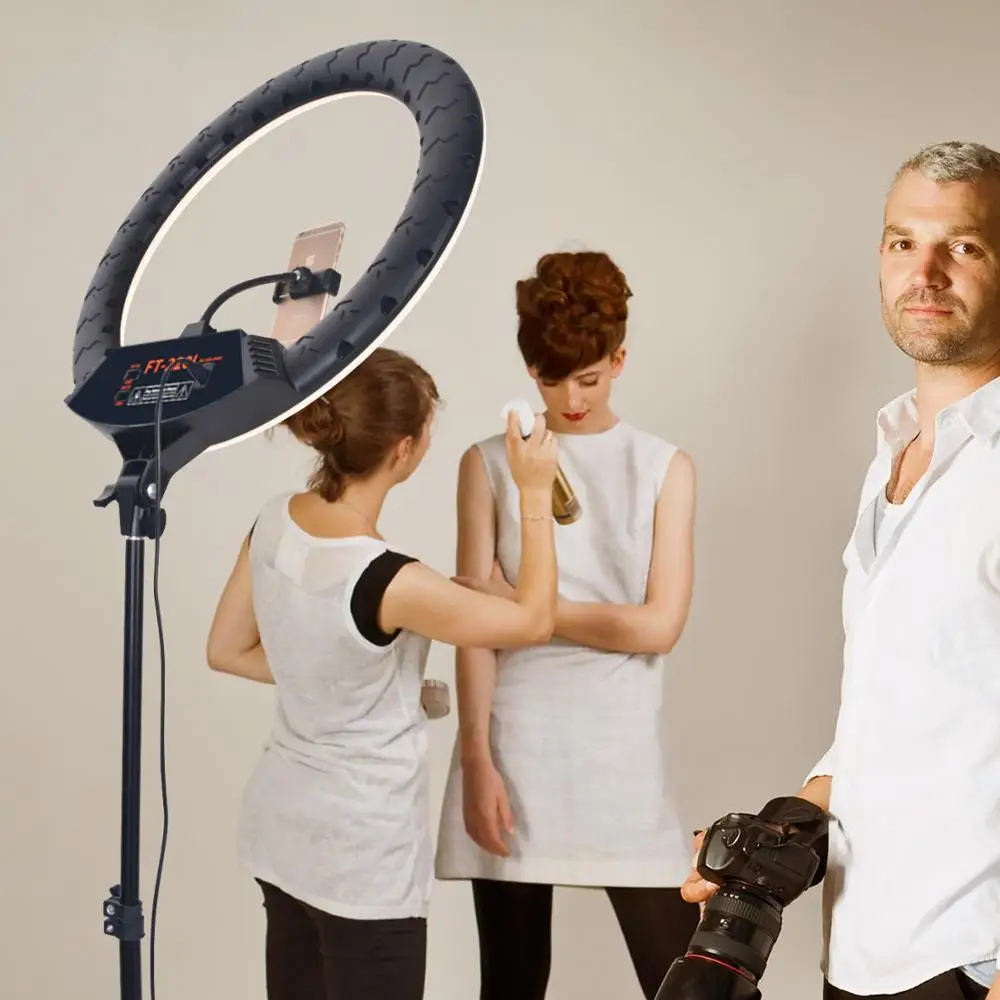 

Photographic Light 22/18 Inch Ring Light 3200-5600K Led Ring Lamp With Remote Tripod For Phone Camera Studio Phone Video